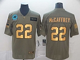 Nike Panthers 22 Christian McCaffrey 2019 Olive Gold Salute To Service Limited Jersey,baseball caps,new era cap wholesale,wholesale hats